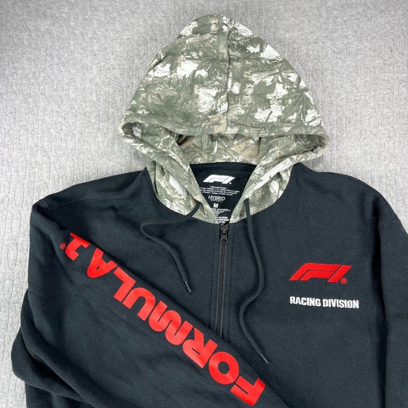 Formula 1 Other - Formula 1 Track Racing Division Men M Black Camo Hood Full Zip Hoodie F1 Hybrid